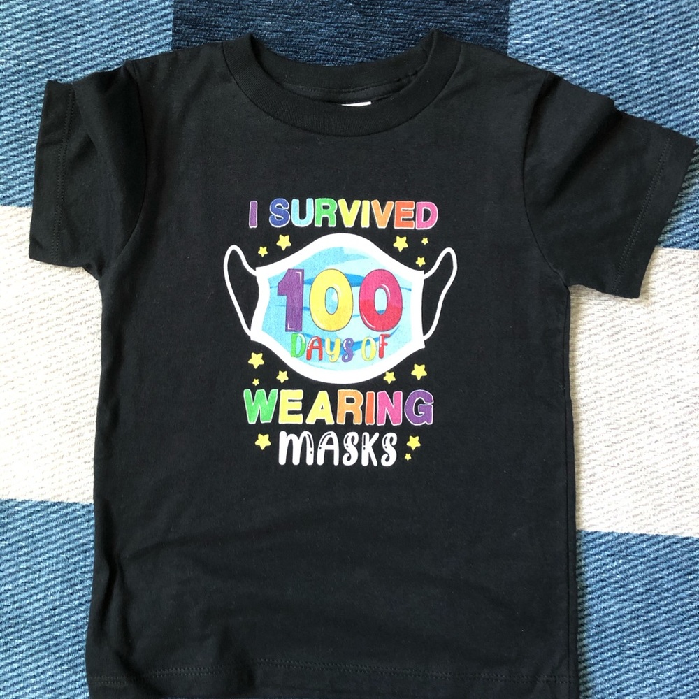I survived 100 days of wearing mask toddlerT-shirt